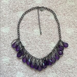 Purple Teardrop Necklace